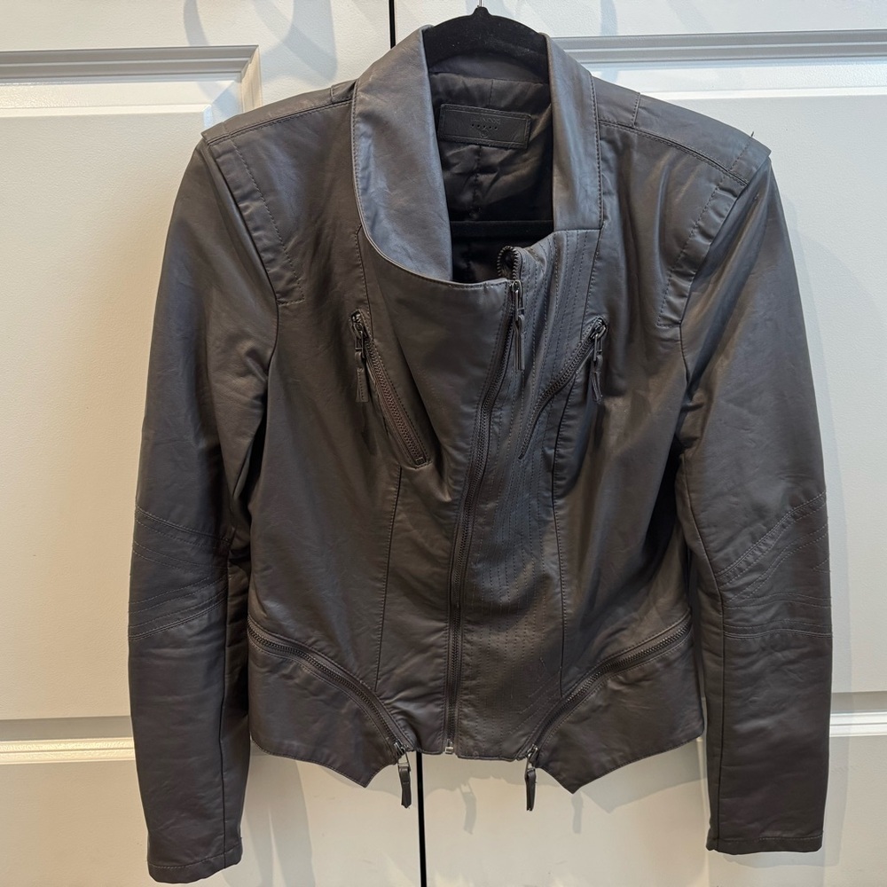 Blank NYC Charcoal Leather Jacket